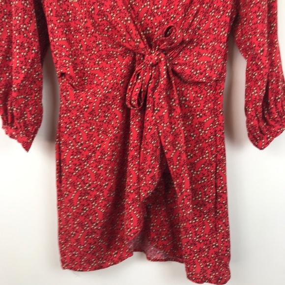 Free People Clara Red Floral Tunic Dress Size XS - Picture 9 of 15